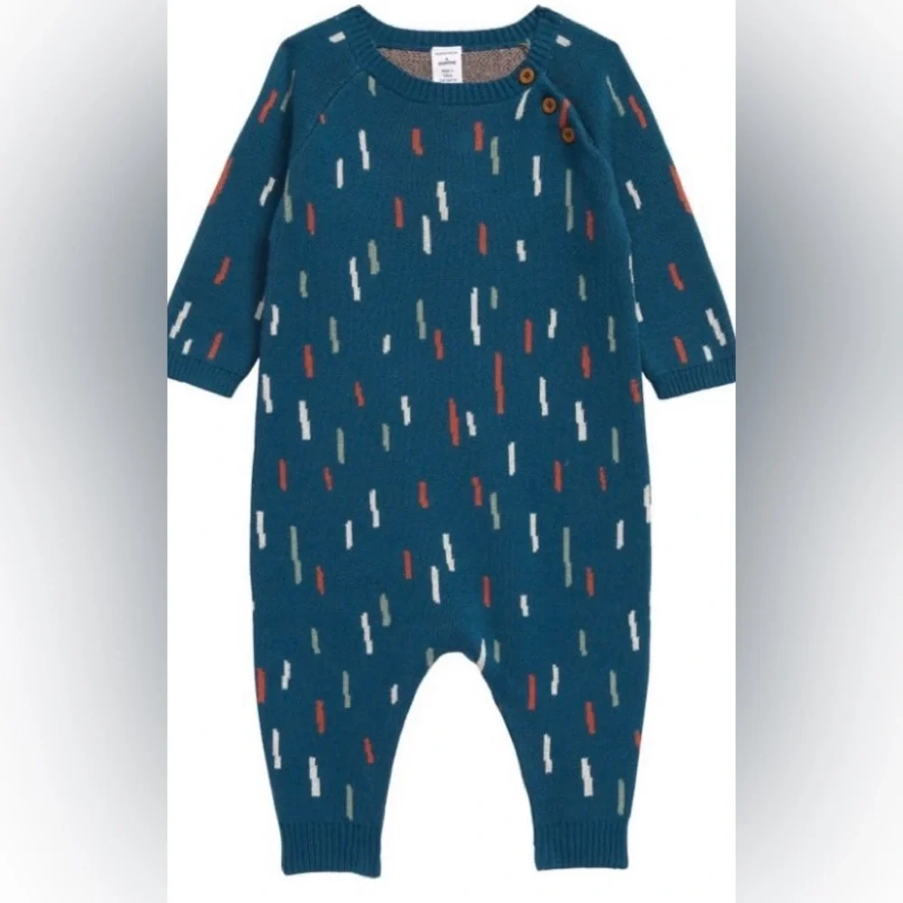 New Nordstrom’s Intarsia sweater knit 3month romper - Picture 1 of 4